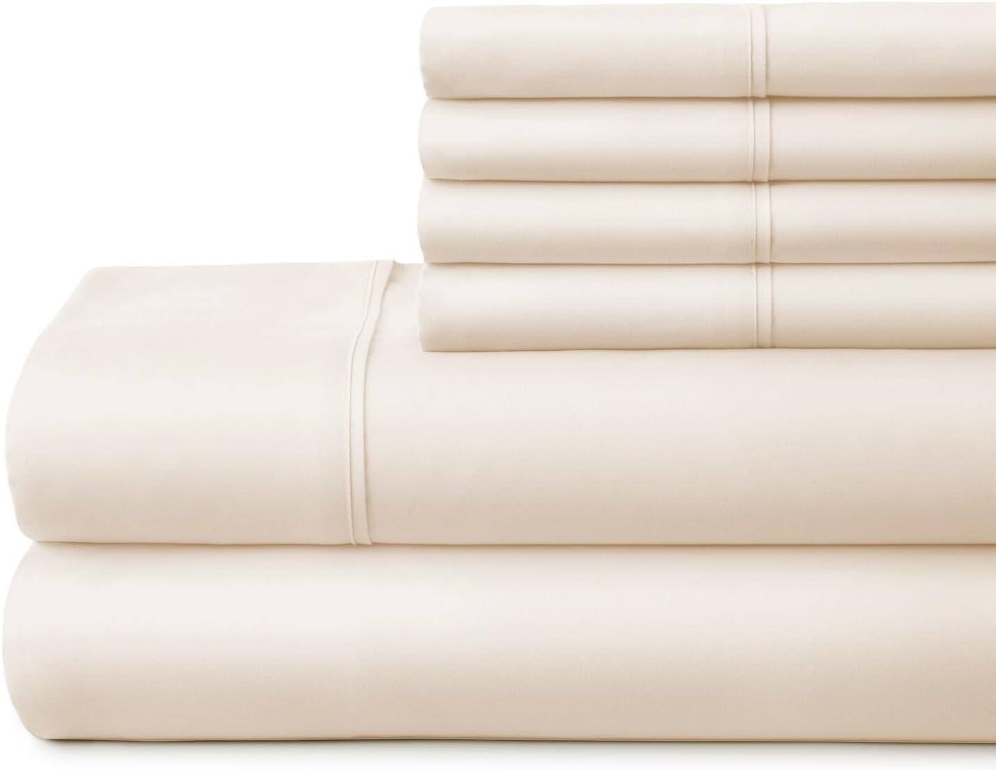 Ivory Twin Deep Pocket Microfiber Bed Sheet Set