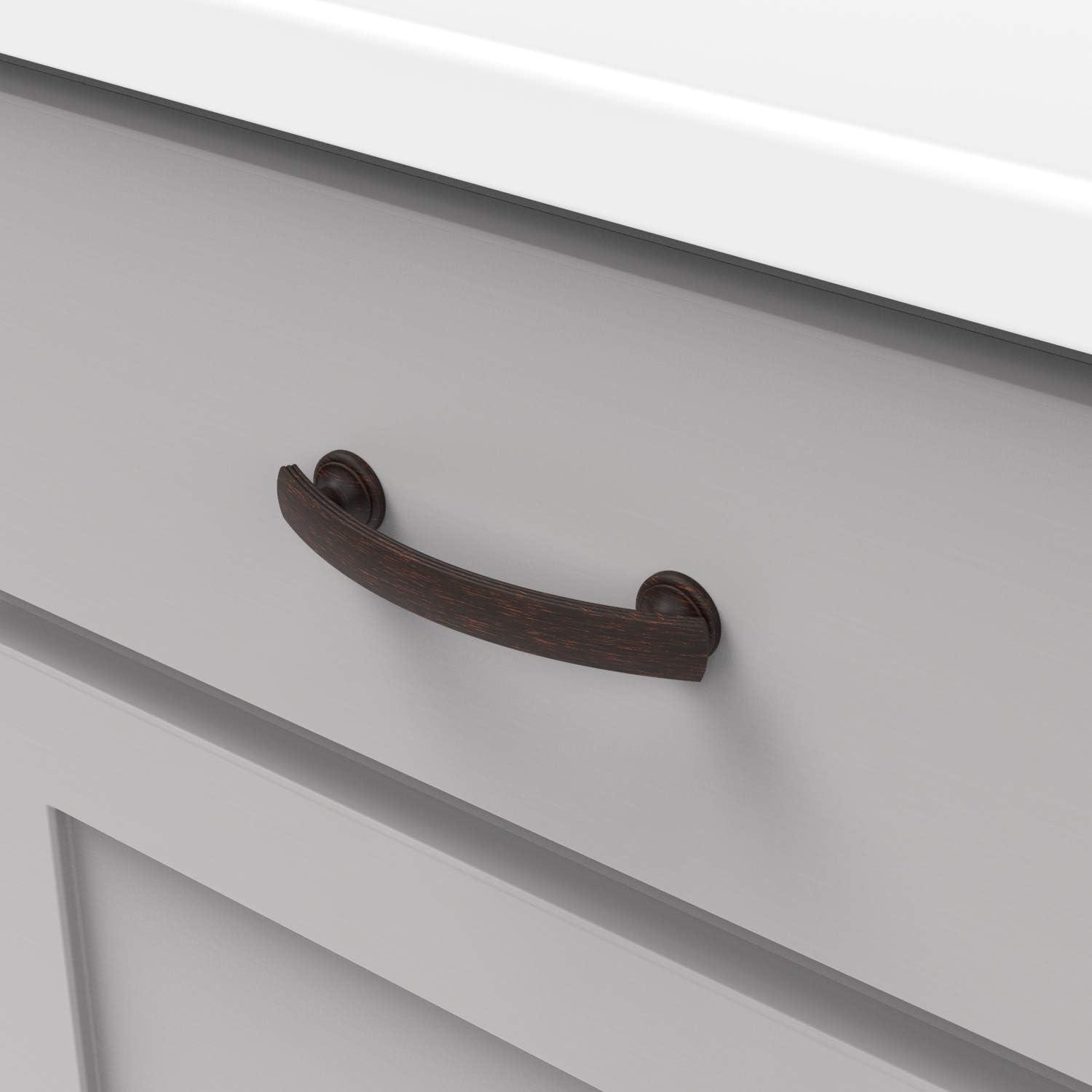 Venetian Bronze Modern Bar Cabinet Pull with Mounting Hardware