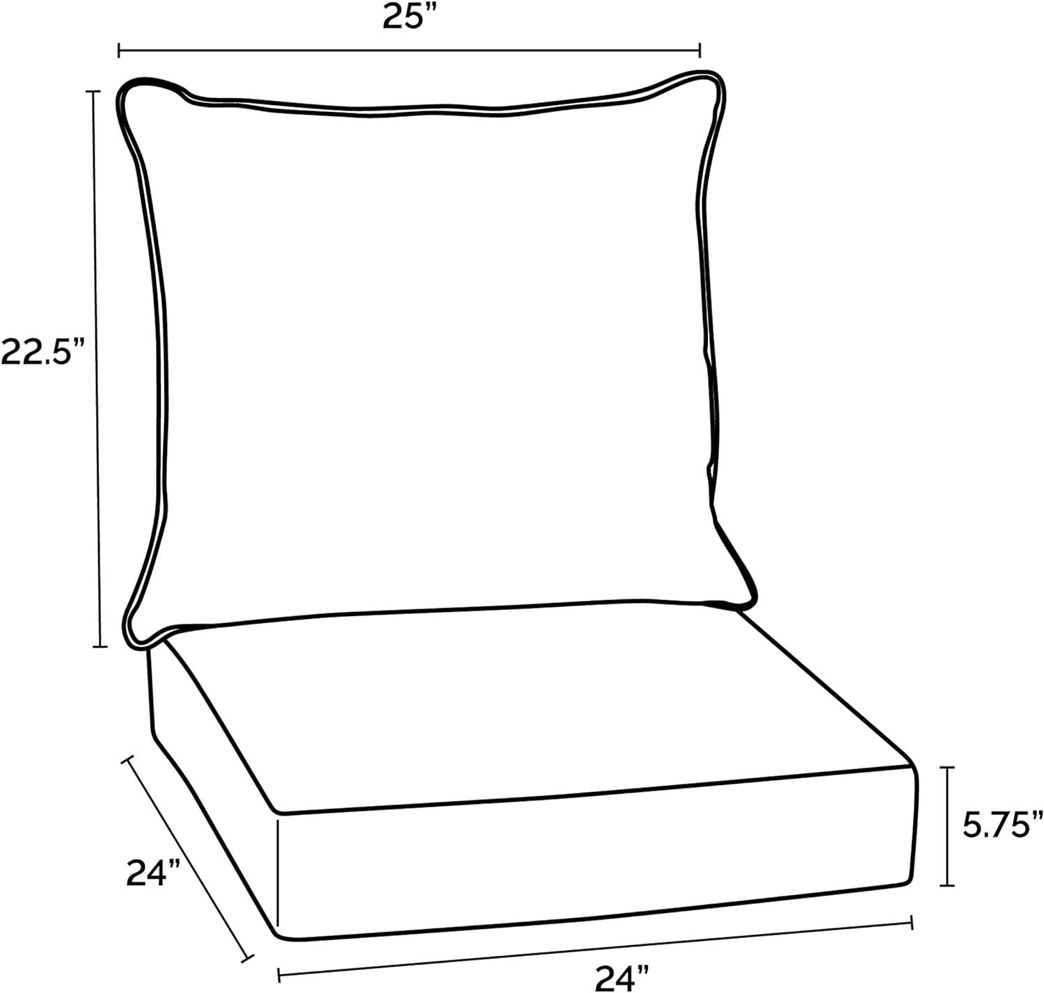 Sedona Valencia Weather-Resistant Outdoor Adirondack Cushion Set