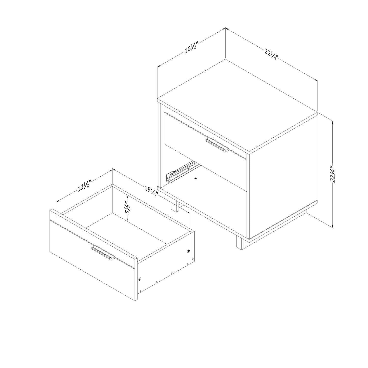 Fynn 2 Drawer Nightstand