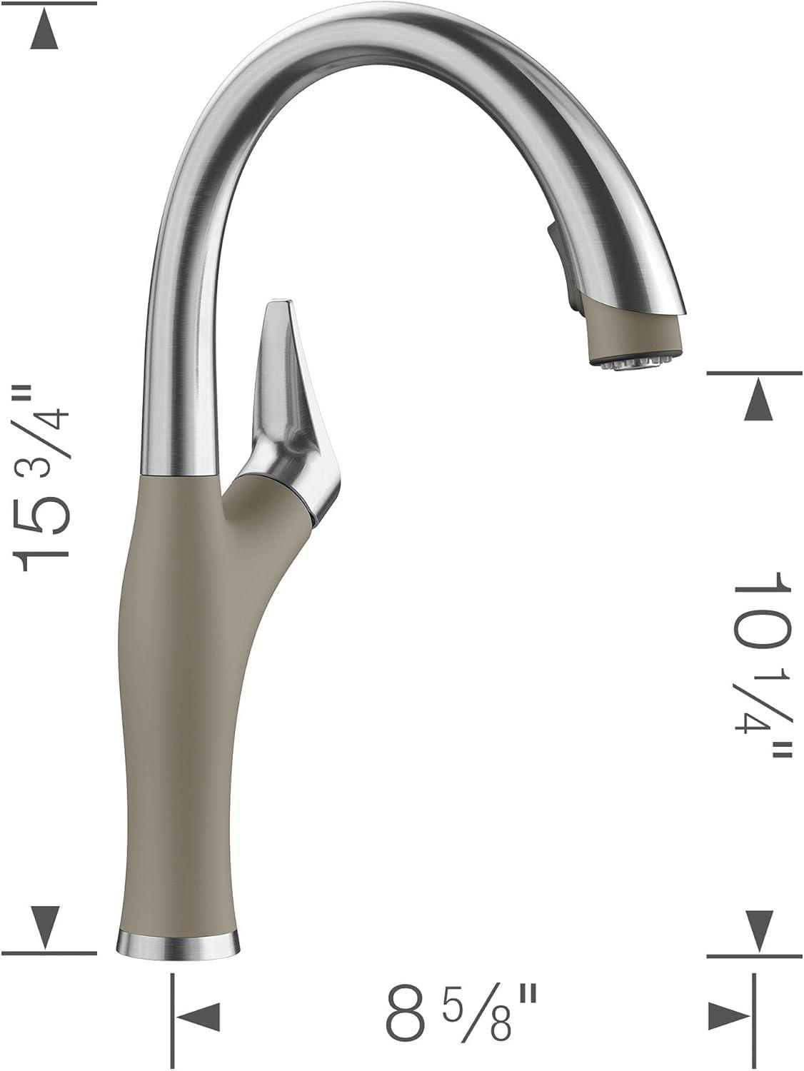 Truffle Stainless Steel Pull-Down Spray Kitchen Faucet