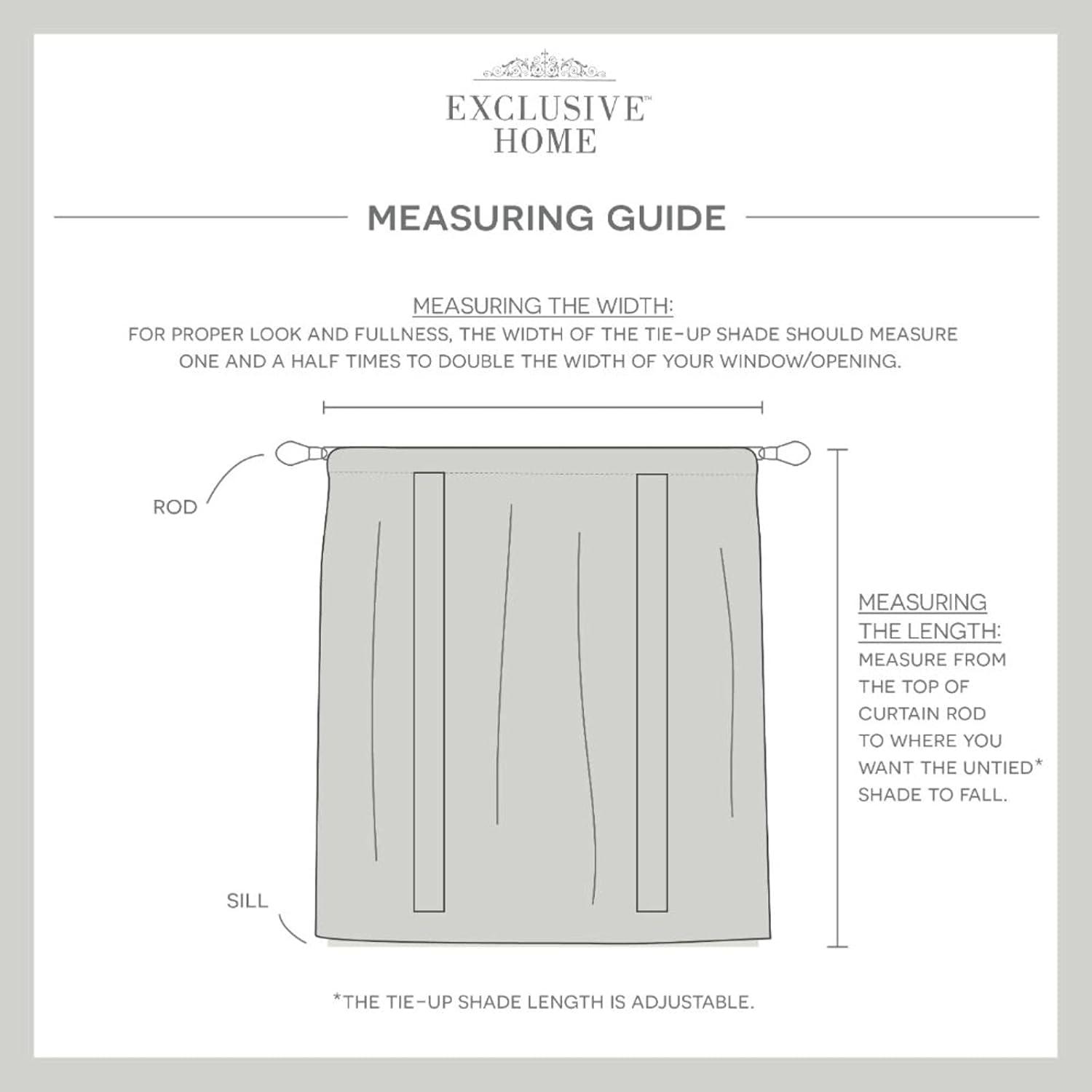 Amalgamated Textiles Exclusive Home Loha Light Filtering Rod Pocket Tie Up Shade