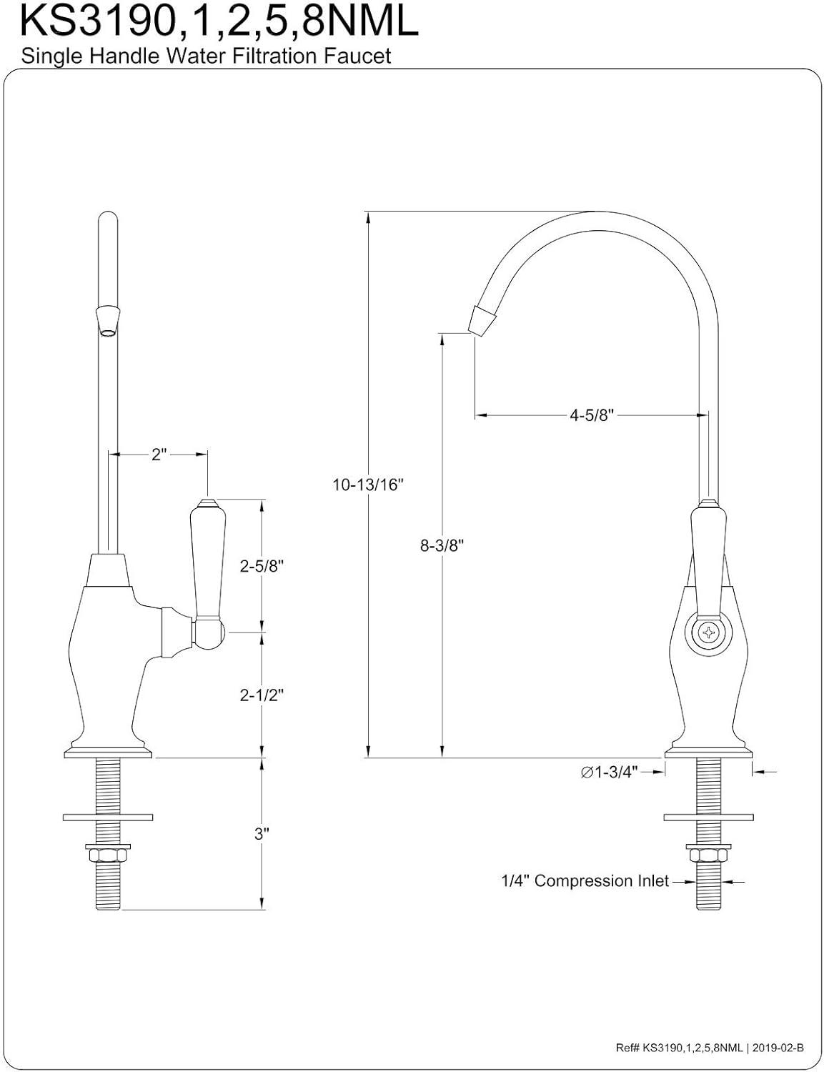 Kingston Brass Magellan Single-Handle 1-Hole Deck Mount Water Filtration Faucet