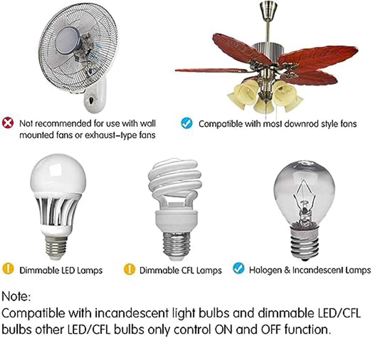 White Ceiling Fan Remote Control with Up/Down Light