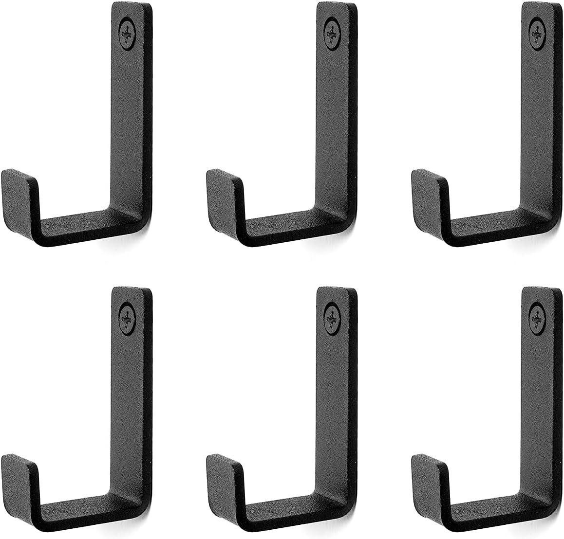 Heavy Duty Stainless Steel Wall Hooks, 6 Pack