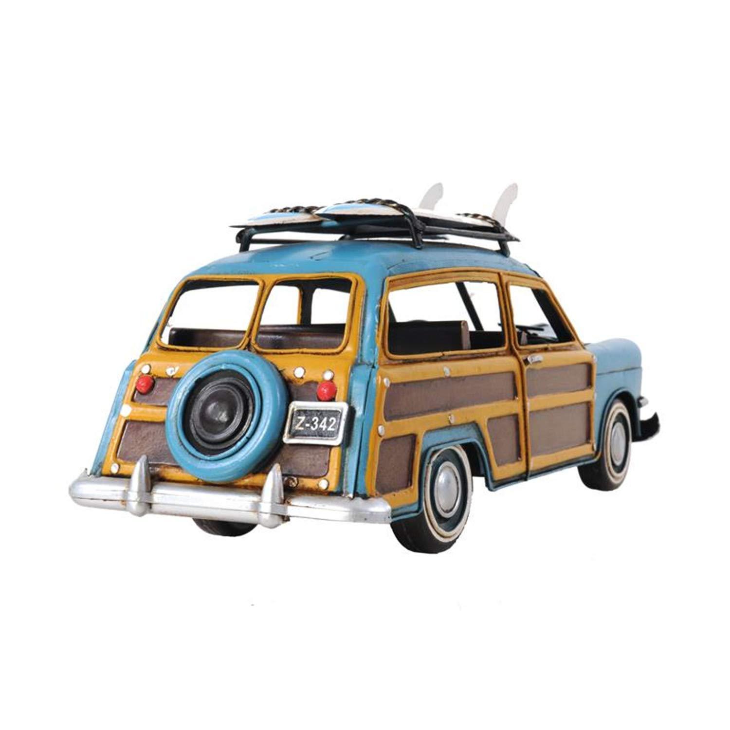 1949 Green Ford Wagon Car W/Two Surfboards