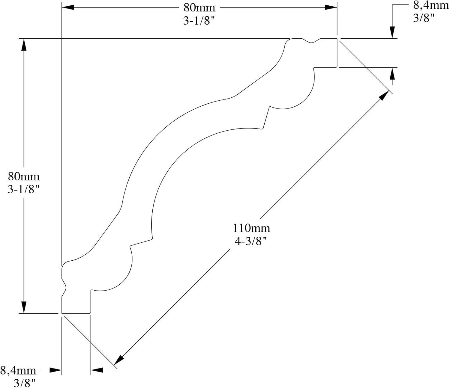 3.13'' H x 78'' W x 3.13'' D Plastic Crown