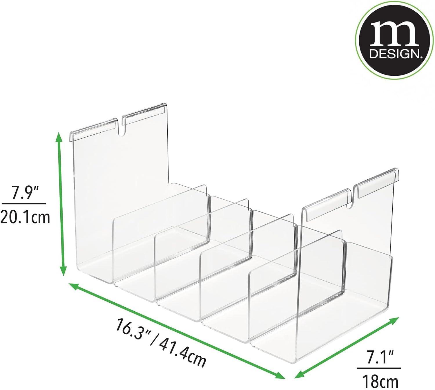 Clear Plastic 5-Compartment Hanging Closet Organizer Tray