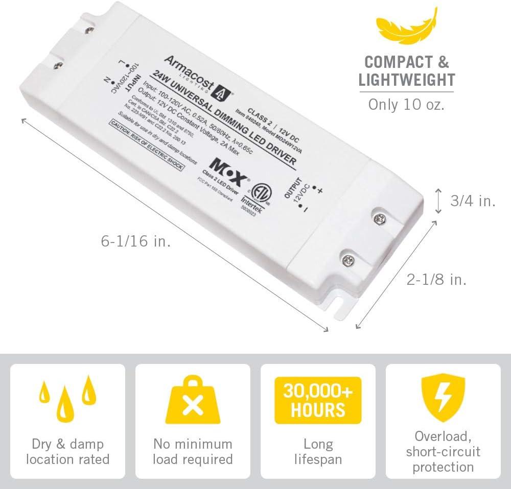 Universal Dimmable LED Driver 12V DC, 20W Electronic Transformer
