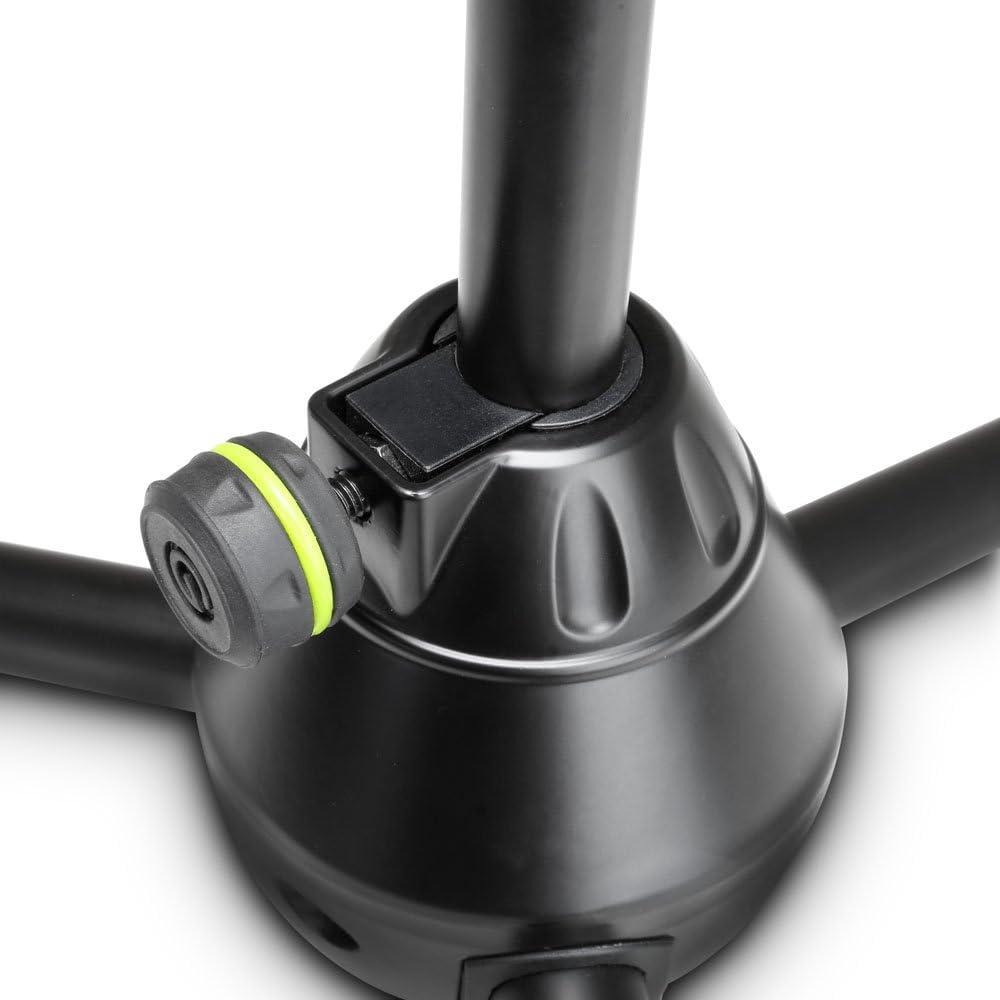 Gravity Stands Microphone Stand With Folding Tripod Base And 2-Point Adjustment Telescoping Boom Short