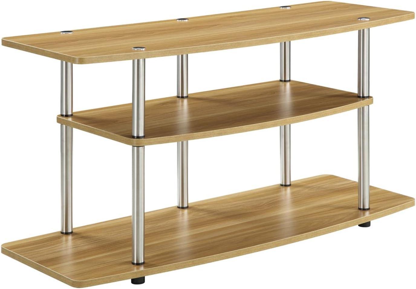 Designs2Go Light Oak 3-Tier Wide 42" TV Stand