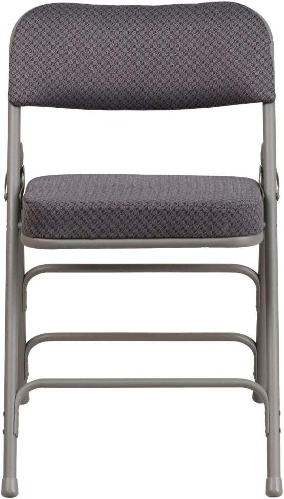 Flash Furniture 2 Pack HERCULES Series Premium Curved Triple Braced & Hinged Fabric Upholstered Metal Folding Chair