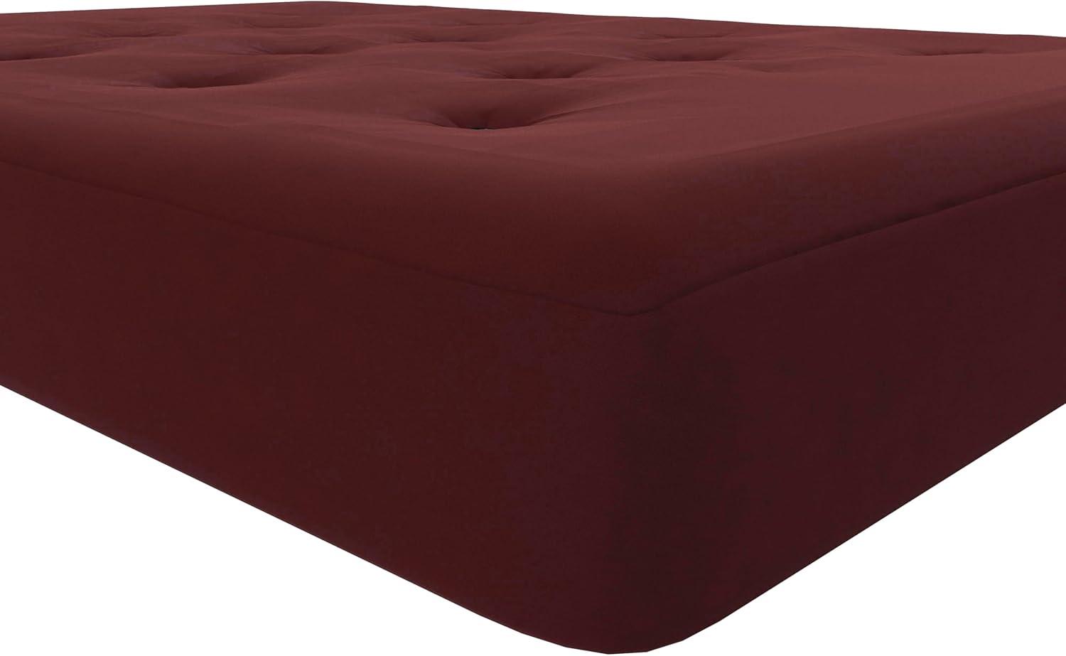 Cabernet Red Twin Innerspring Microfiber Futon Pad