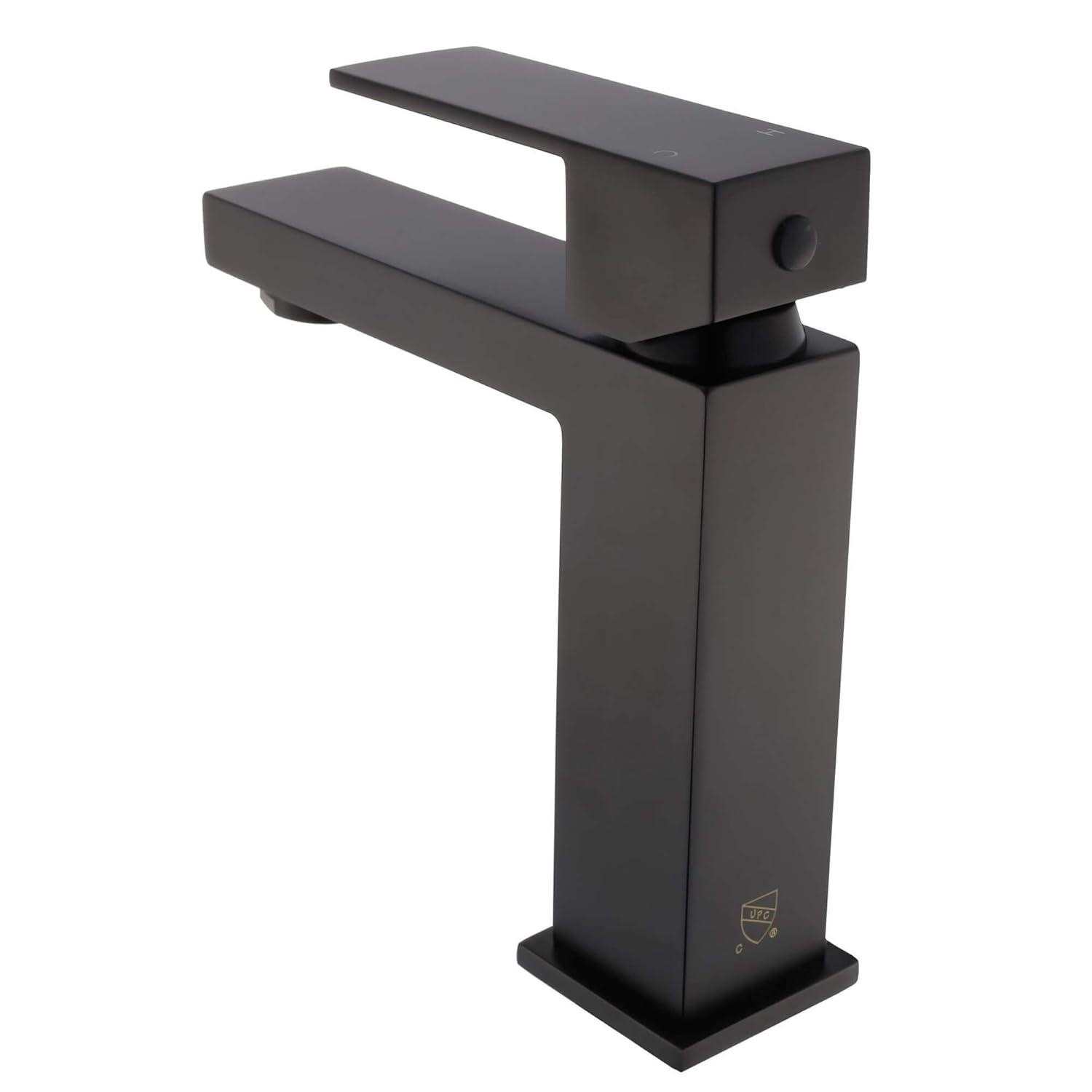 Single Hole Bathroom Faucet with Pop-up Drain and Strainer Basket