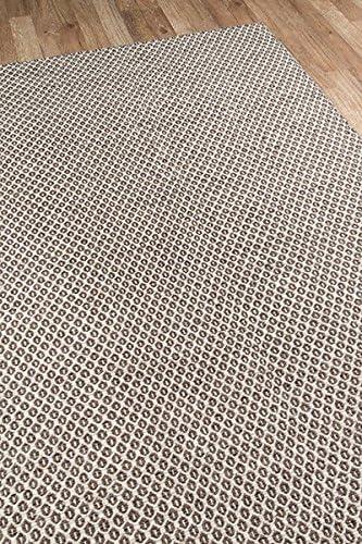 Handwoven Geometric Gray Wool Area Rug, 3'6" x 5'6"