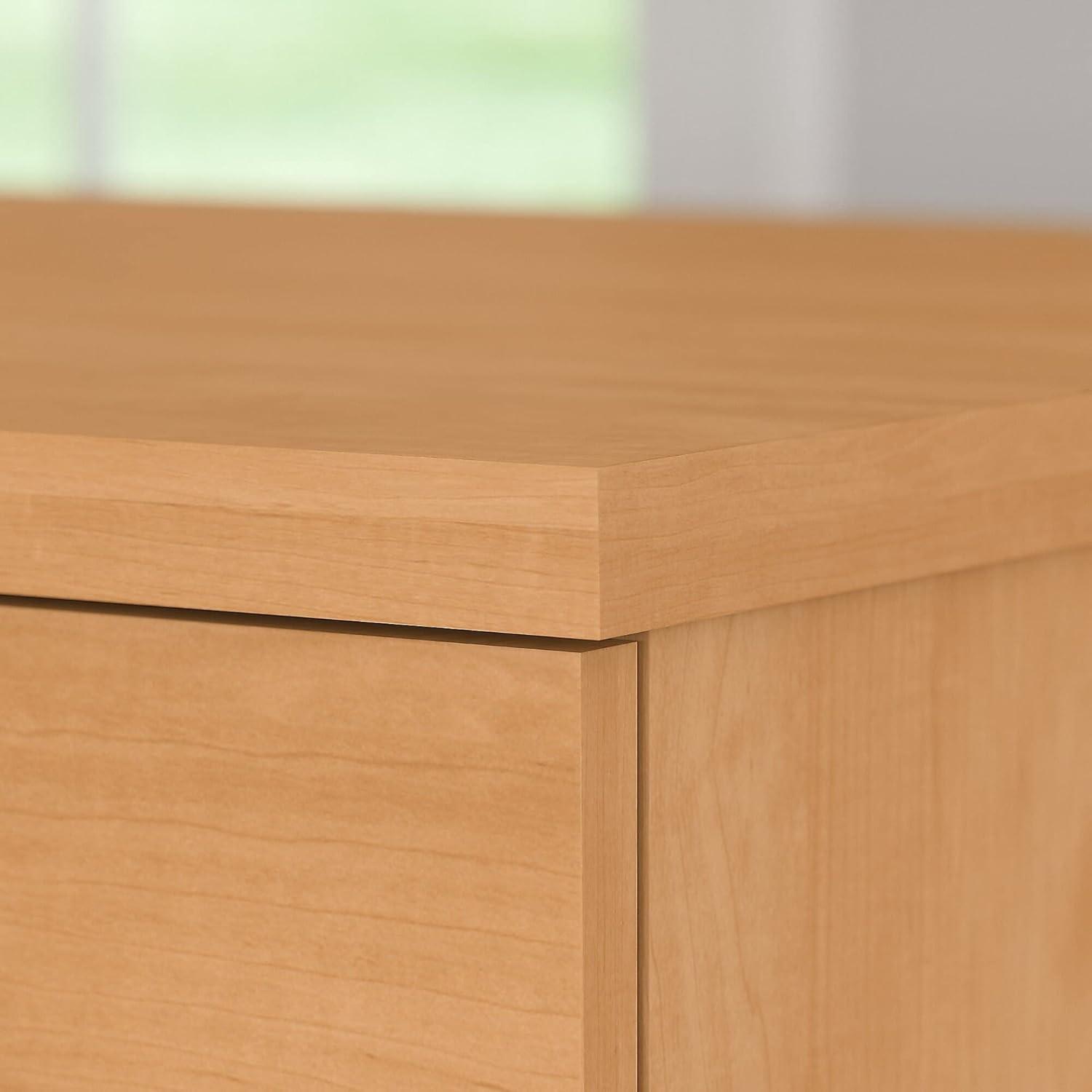 Maple Cross 2 Drawer Mobile Lateral Filing Cabinet