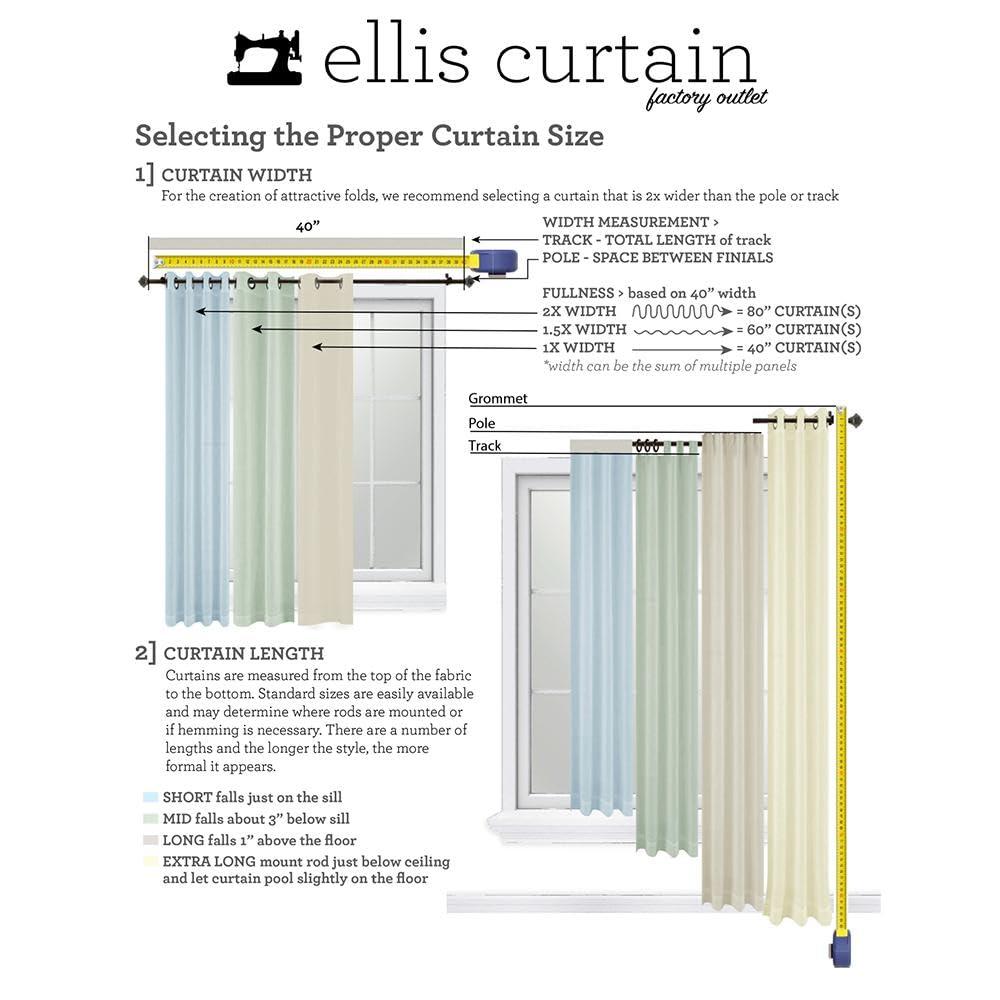Ellis Curtain Plaza Classic Ticking Stripe Printed on Natural Ground 1.5" Rod Pocket Tailored Swag 56" x 36" Tan