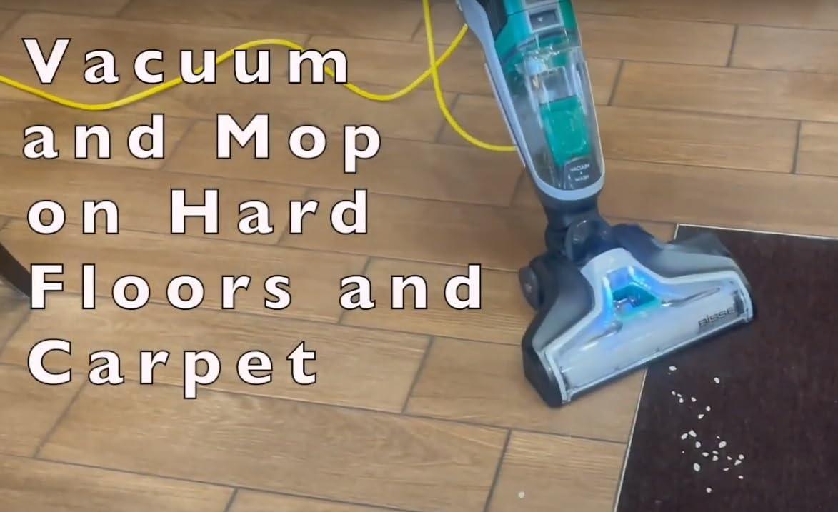 Bissell Commercial Floor Wash 13.5 Inch Combo Wet & Dry Hard Floor Washer/Scrubber & Vacuum BGFW13 + Accessories