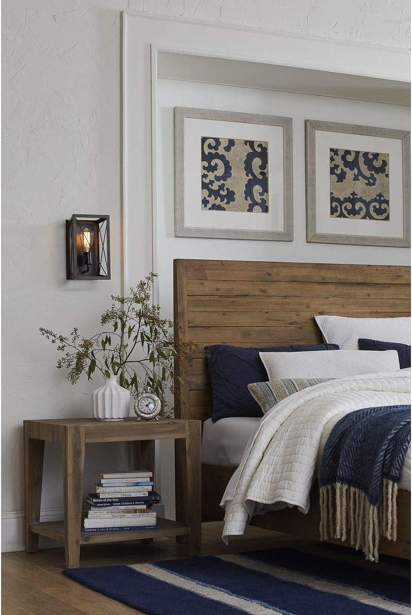 Progress Lighting Briarwood Antique Bronze Wall Sconce With Faux Wood Enclosure