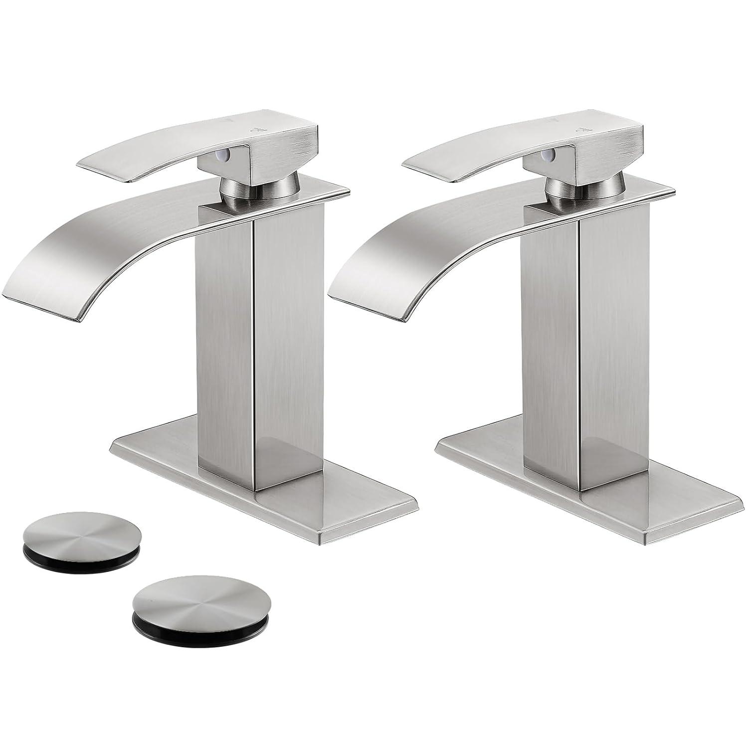 Waterfall Bathroom Faucet,Single Handle 1 Or 3 Hole Bathroom...