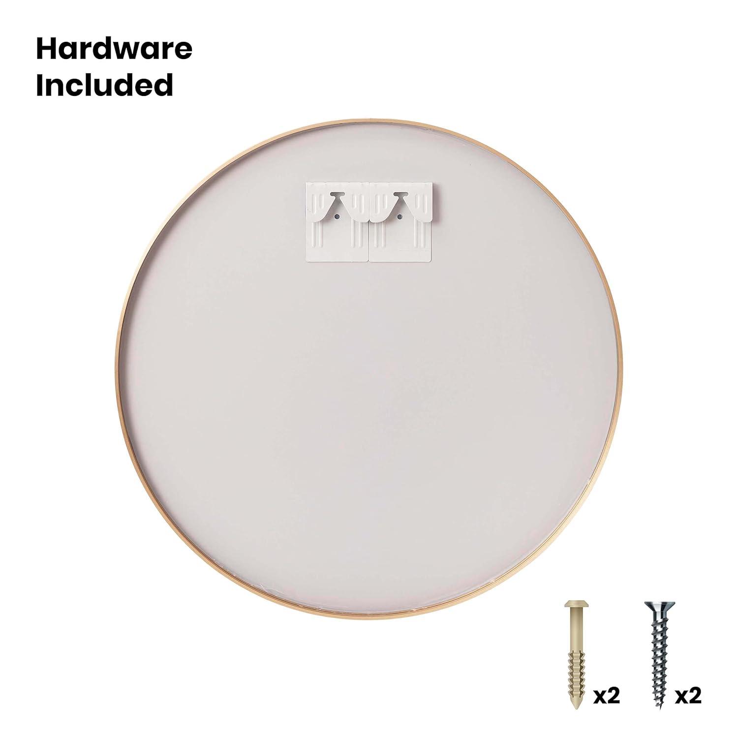Flash Furniture Modern Round Wall Mounted Mirror, Gold