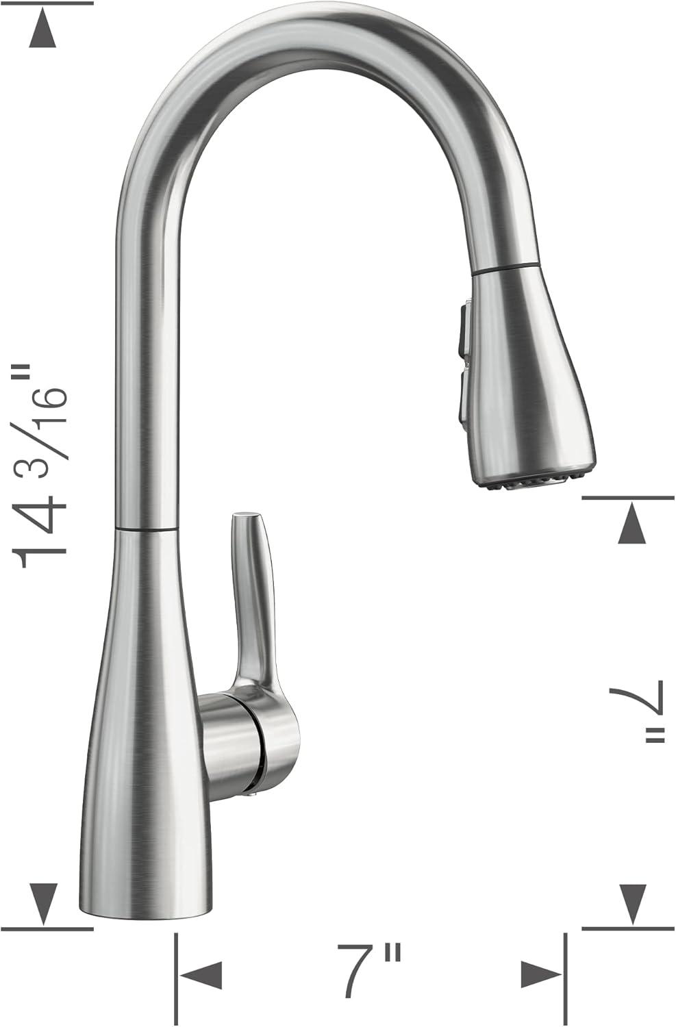 Stainless Steel Pull-Down Bar Faucet with Spray