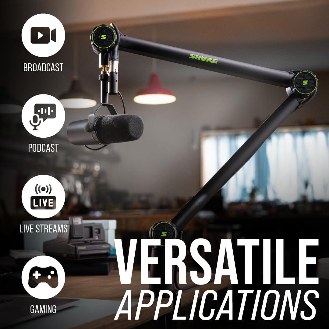 Shure Deluxe Articulating Desktop Mic Boom Stand with 360-Degree Rotation