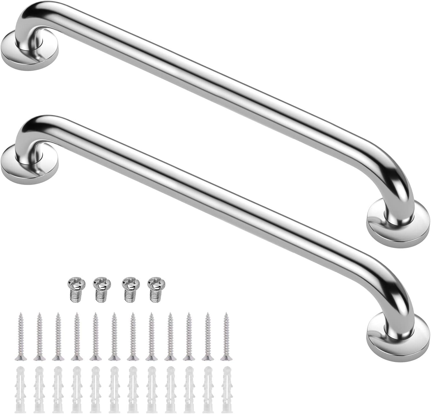 36-Inch Stainless Steel Bathroom Safety Grab Bars, Set of 2