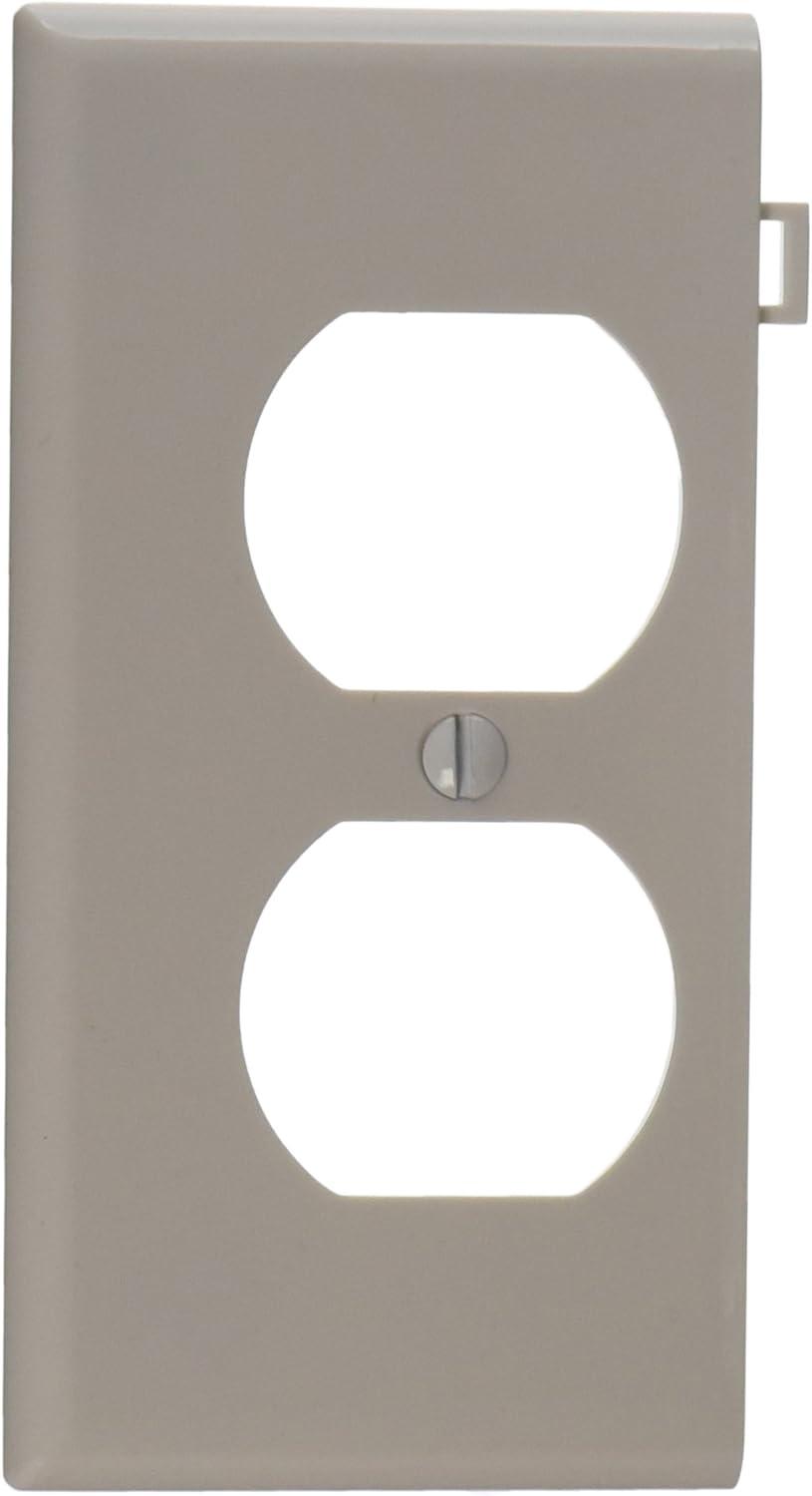 White Nylon 2-Port Duplex Receptacle Wall Plate