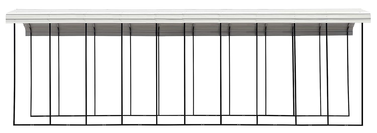 Arrow Carports Galvanized Steel Carport, RV Metal Carport Kit, 14' x 47' x 14', Eggshell