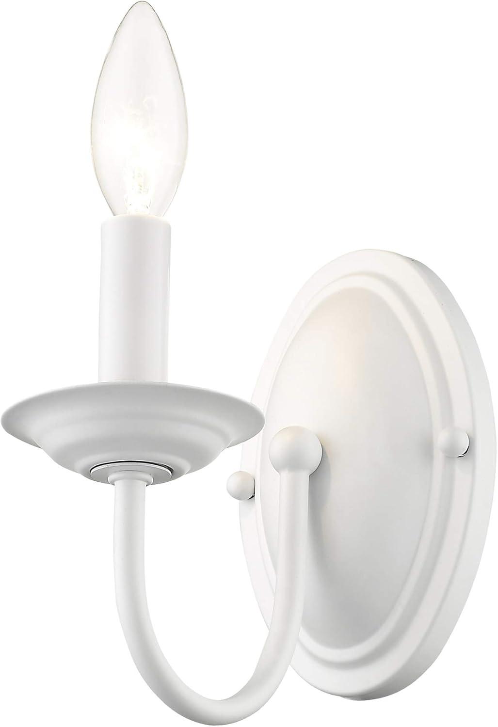 Elegant Williamsburg White Jelly Jar Dimmable Wall Sconce