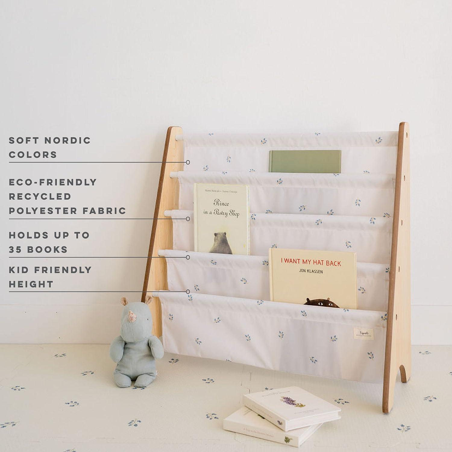3 Sprouts URKS 3 Sprouts - Book Shelf - Kids Book Rack Organizer  - Baby Room Bookcase