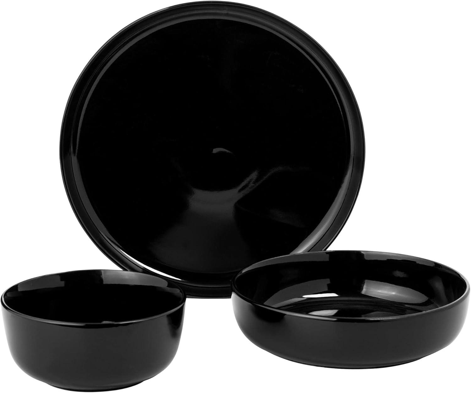 Gibson Home Oslo 12-Piece Porcelain Double Bowl Dinnerware Set