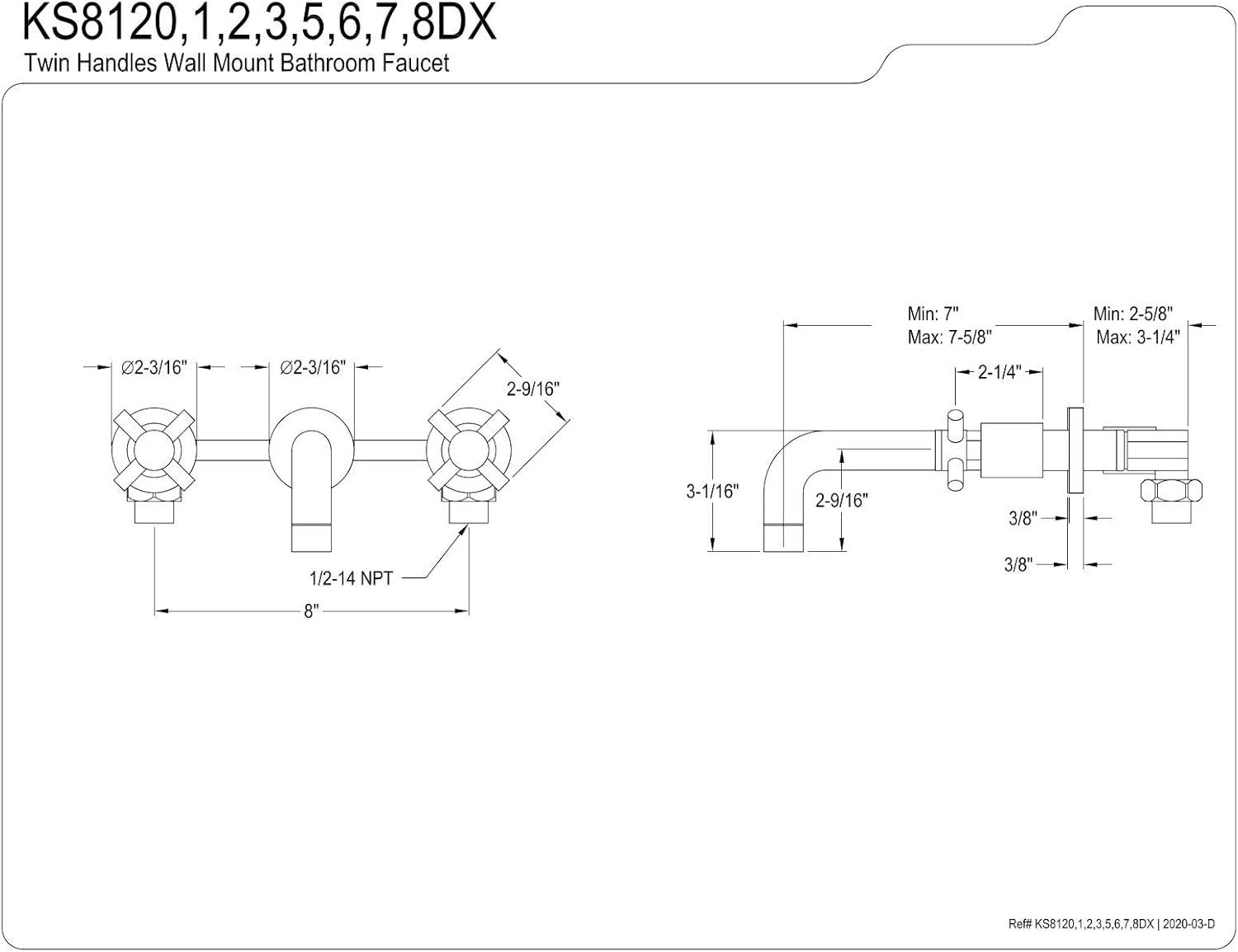 Concord Wall Mounted Bathroom Faucet