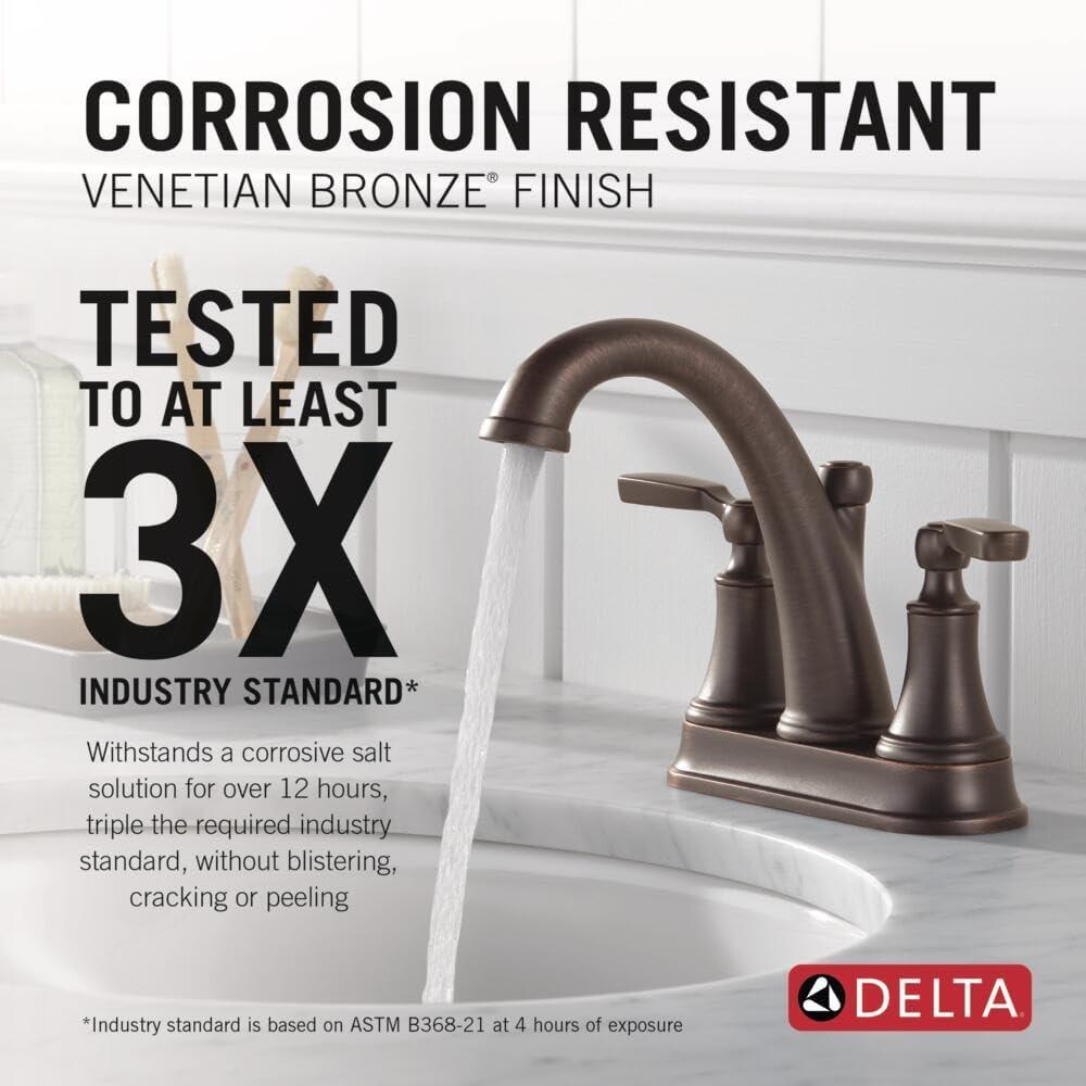 Woodhurst Centerset Bathroom Faucet with Drain Assembly