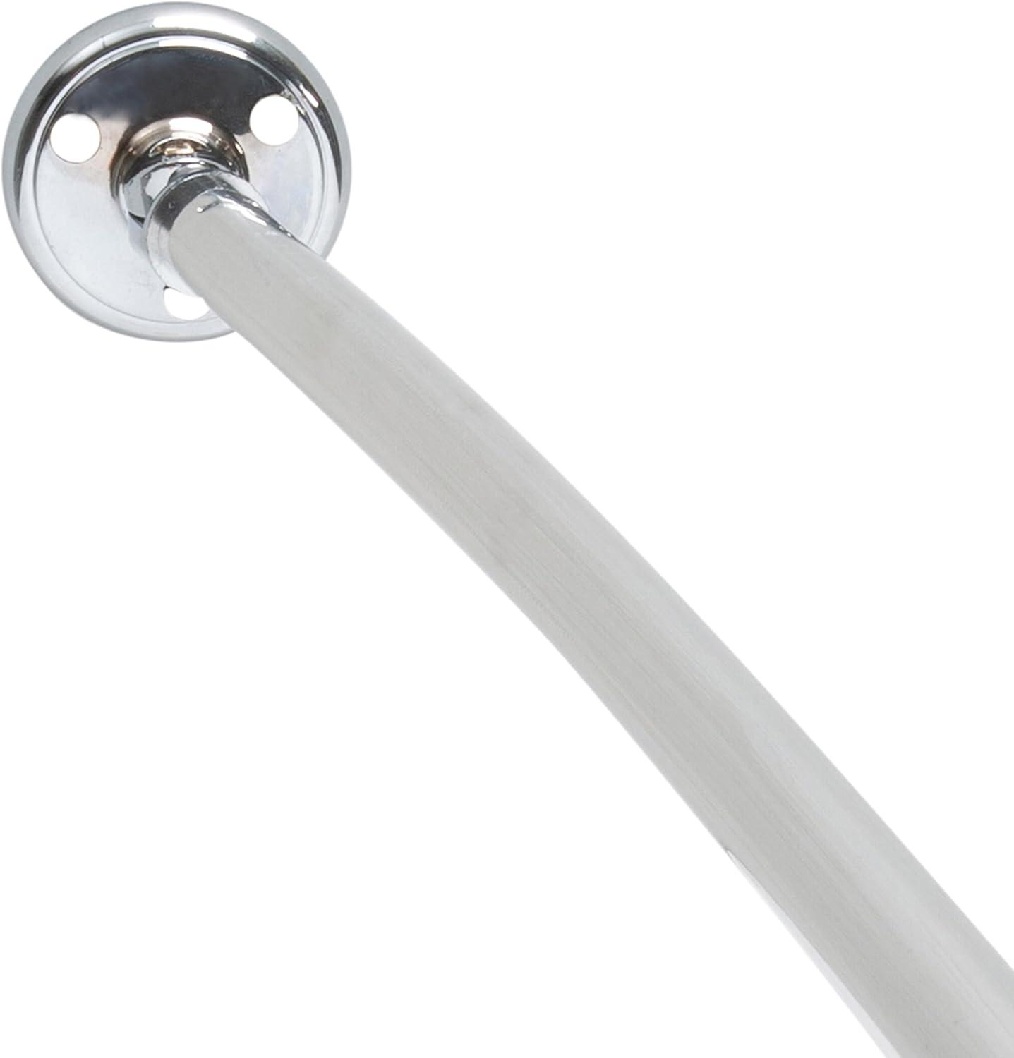 Bath Bliss 44" -78" Wall Mountable Curved Adjustable Shower Curtain Rod in Aluminum