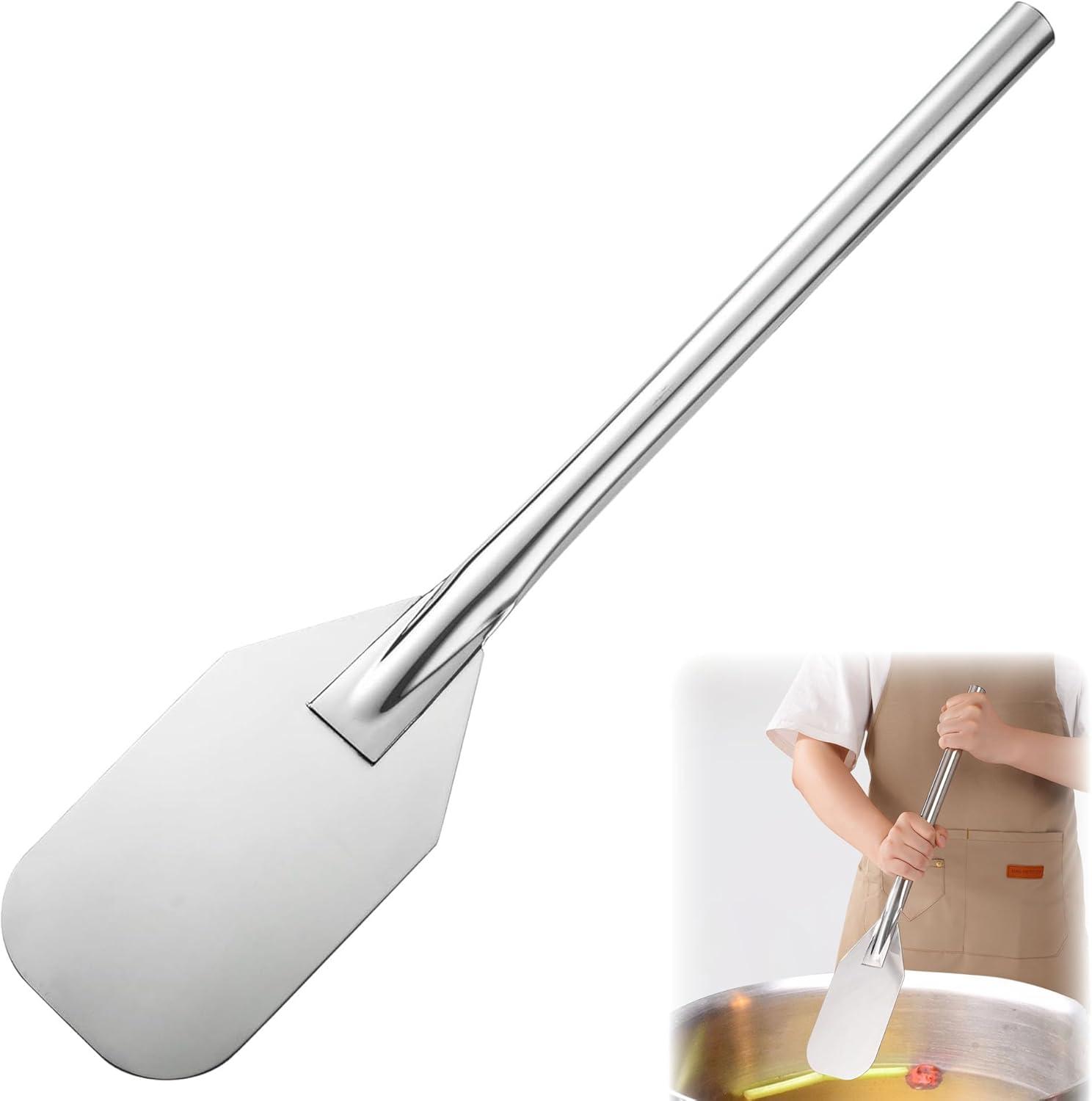 Vivicreate 24 Inch Stainless Steel Crawfish Paddle Mixing Paddle for Seafood Boil Heavy Duty Cooking Stirring Paddle with Smooth Weldless Surface for Crawfish Jam Brew Paleta de Mezcla