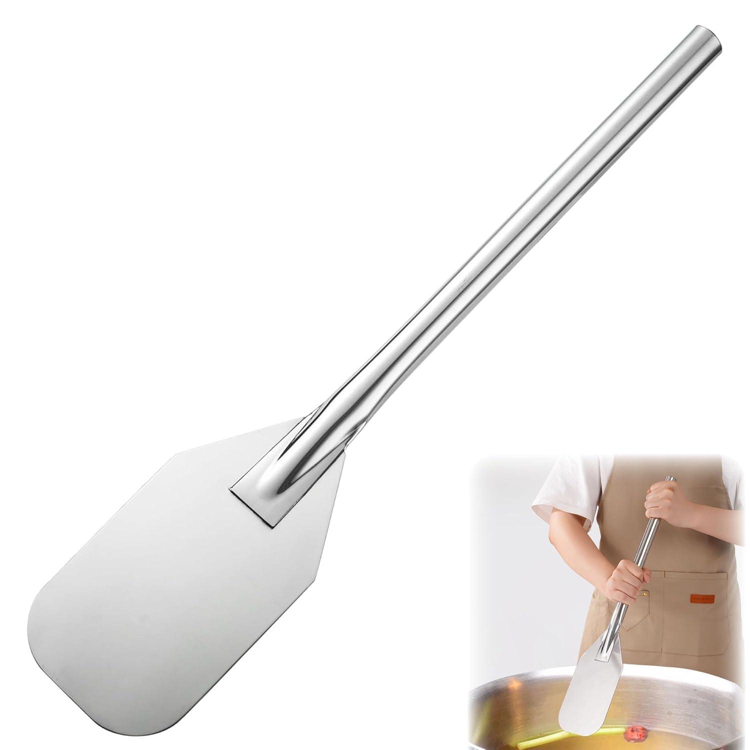 Vivicreate 24 Inch Stainless Steel Crawfish Paddle Mixing Paddle for Seafood Boil Heavy Duty Cooking Stirring Paddle with Smooth Weldless Surface for Crawfish Jam Brew Paleta de Mezcla