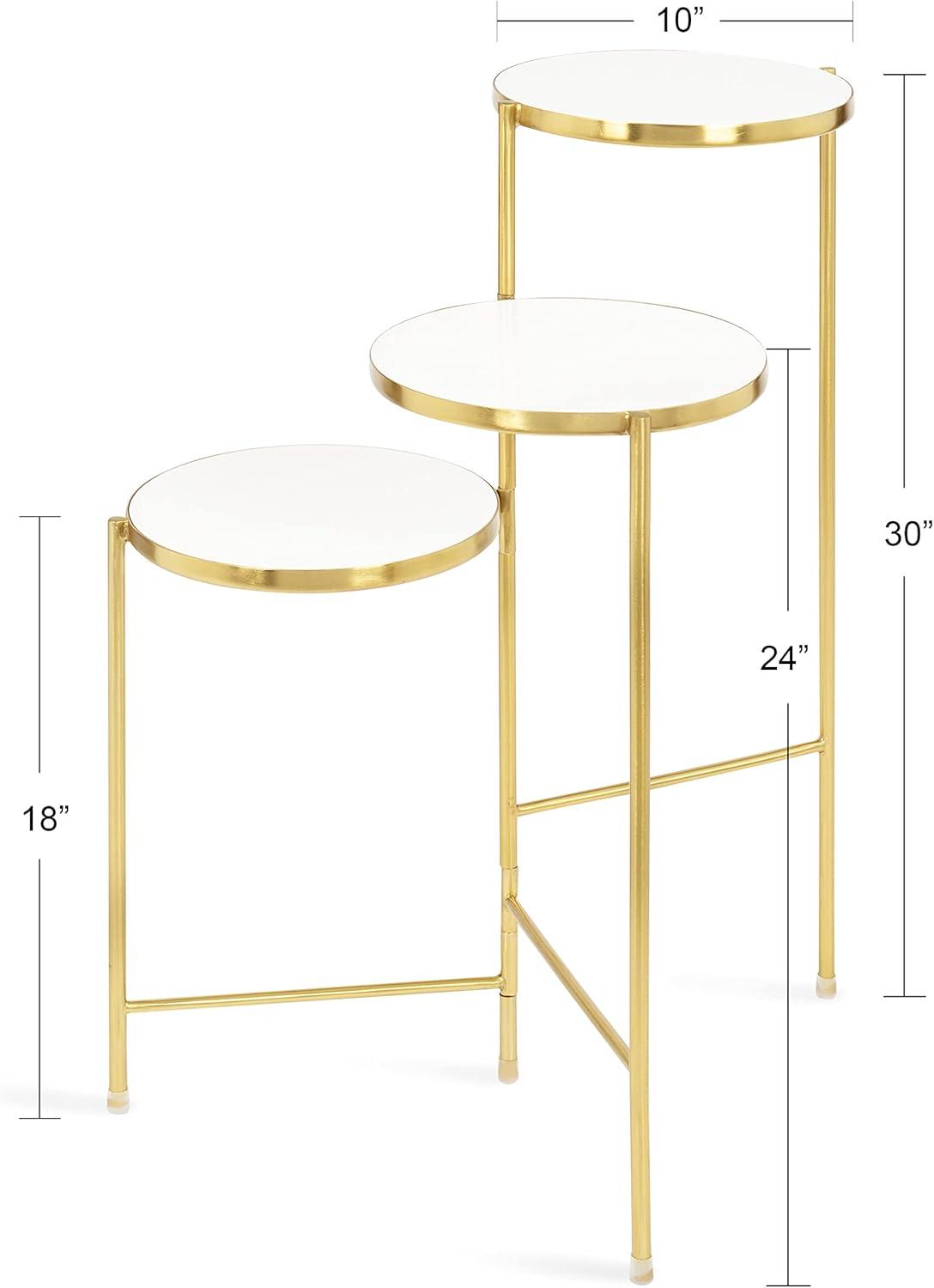 Kate and Laurel Fields Tri-Level Metal Plant Stand