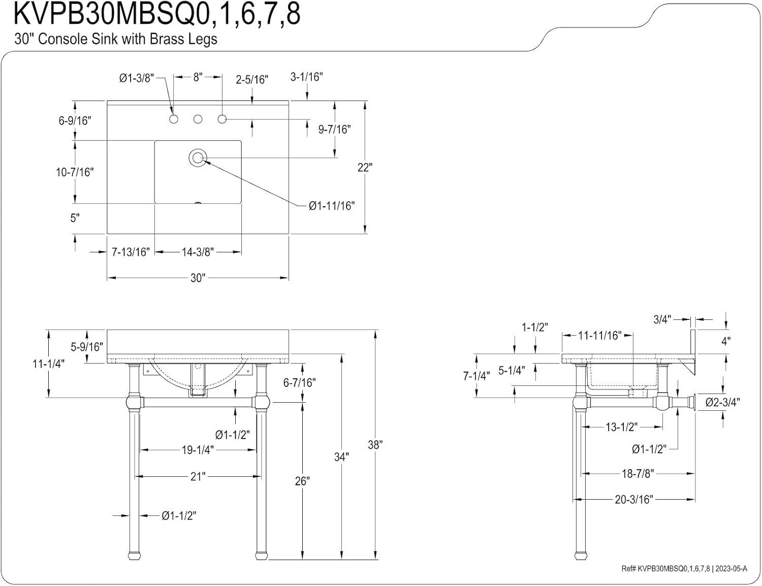 30-Inch Carrara Marble Vanity Top with Brass Legs