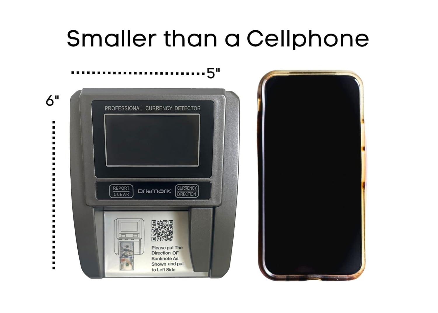 Compact Gray Portable Counterfeit Detector Machine with LCD Display