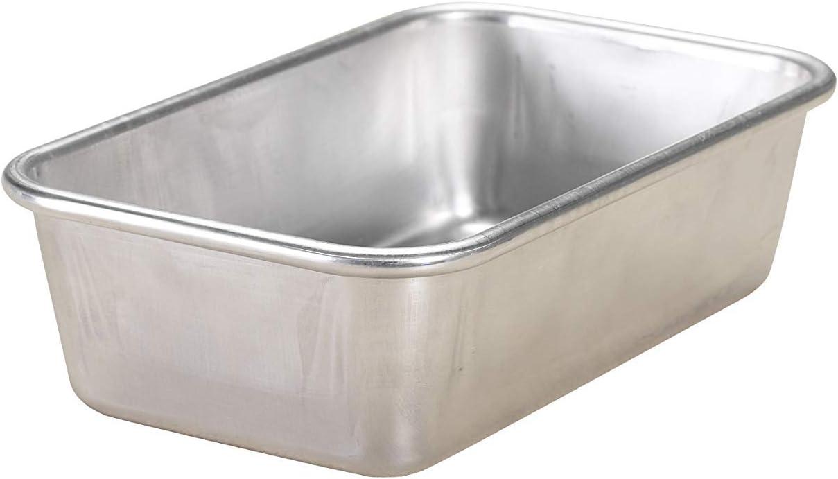 Natural Aluminum 1.5 Pound Commercial Loaf Pan with Lid