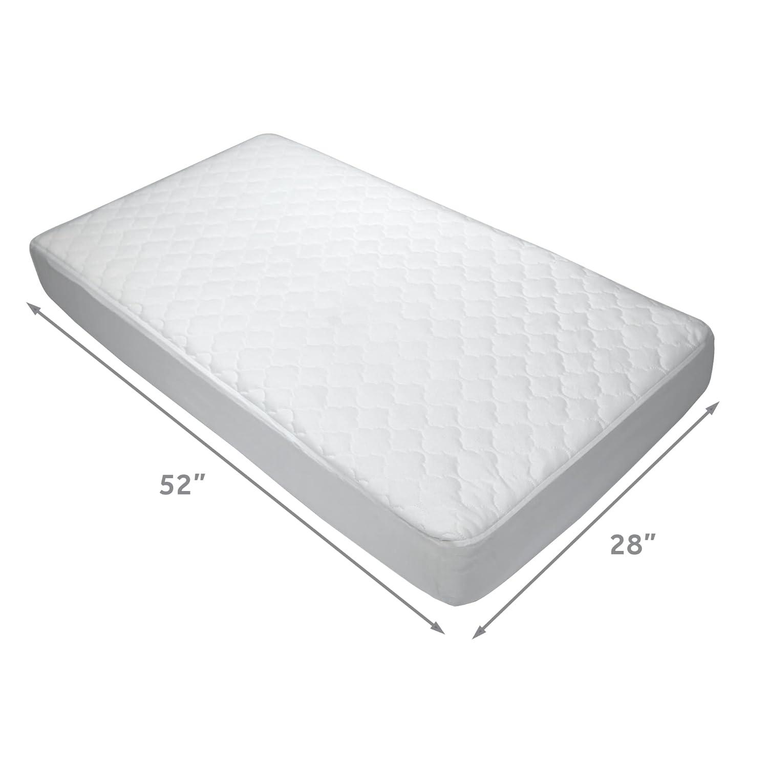 Sealy Secure Stay Waterproof Mattress Pads, Crib, White, 2-Pieces, 52" L x 28" W