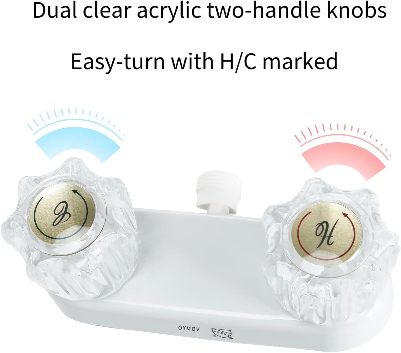 Laguna Brass RV/Motorhome Two Handle Non-Metallic Shower Diverter with Matching Hand Held Shower Set 3220AWT/4120WT