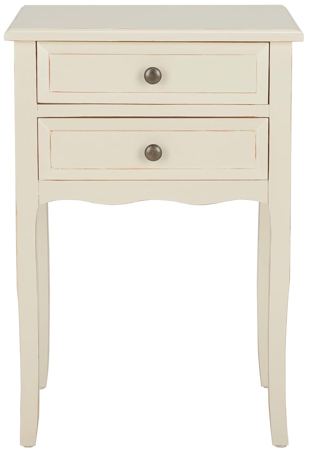 Lori End Table With Storage Drawers - AMH6576E - Barley - Safavieh Couture