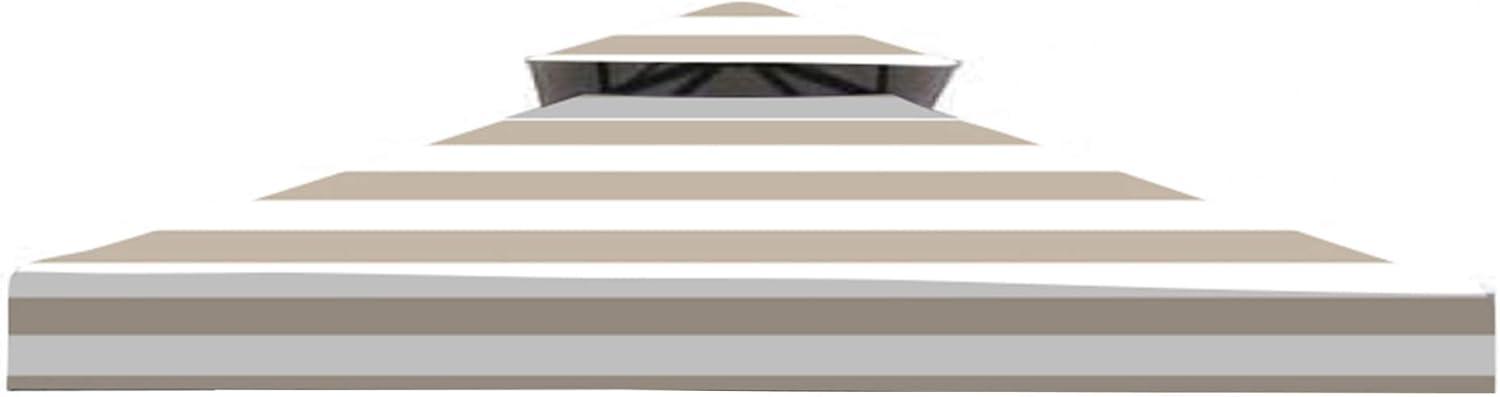 Garden Winds Replacement Canopy Top Cover for the Garden Treasures 8' x 8' Gazebo -Standard 350 - Damask Beige