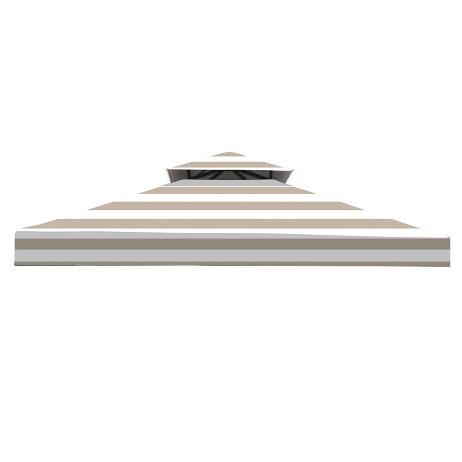 Garden Winds Replacement Canopy Top Cover for the Garden Treasures 8' x 8' Gazebo -Standard 350 - Damask Beige