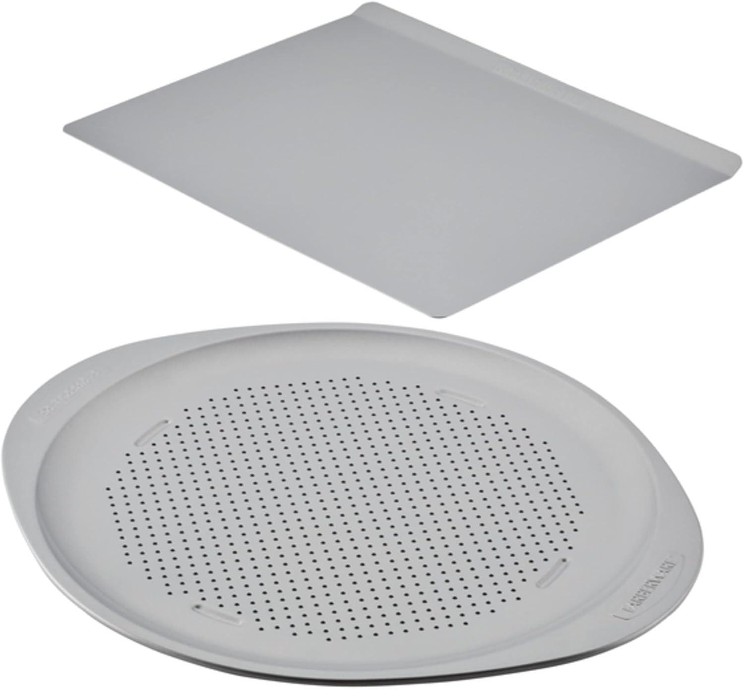 Farberware Insulated 2pc Bakeware Set: 14"x16" Nonstick Cookie Sheets, Aluminized Steel, Baking Sheet & Crisper Pan