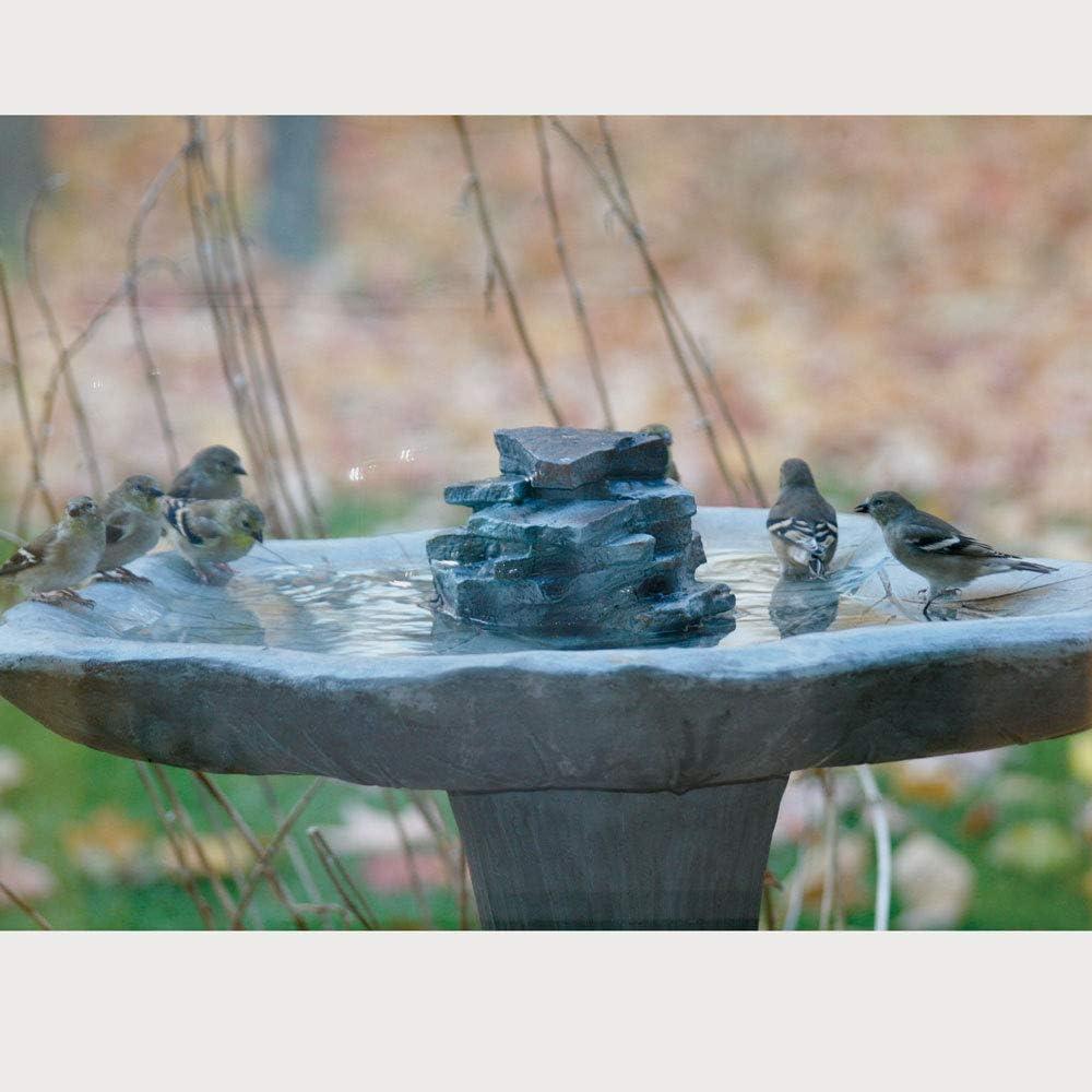 Birds Choice Layered Waterfall Rock with Electric Pump for Bird Bath