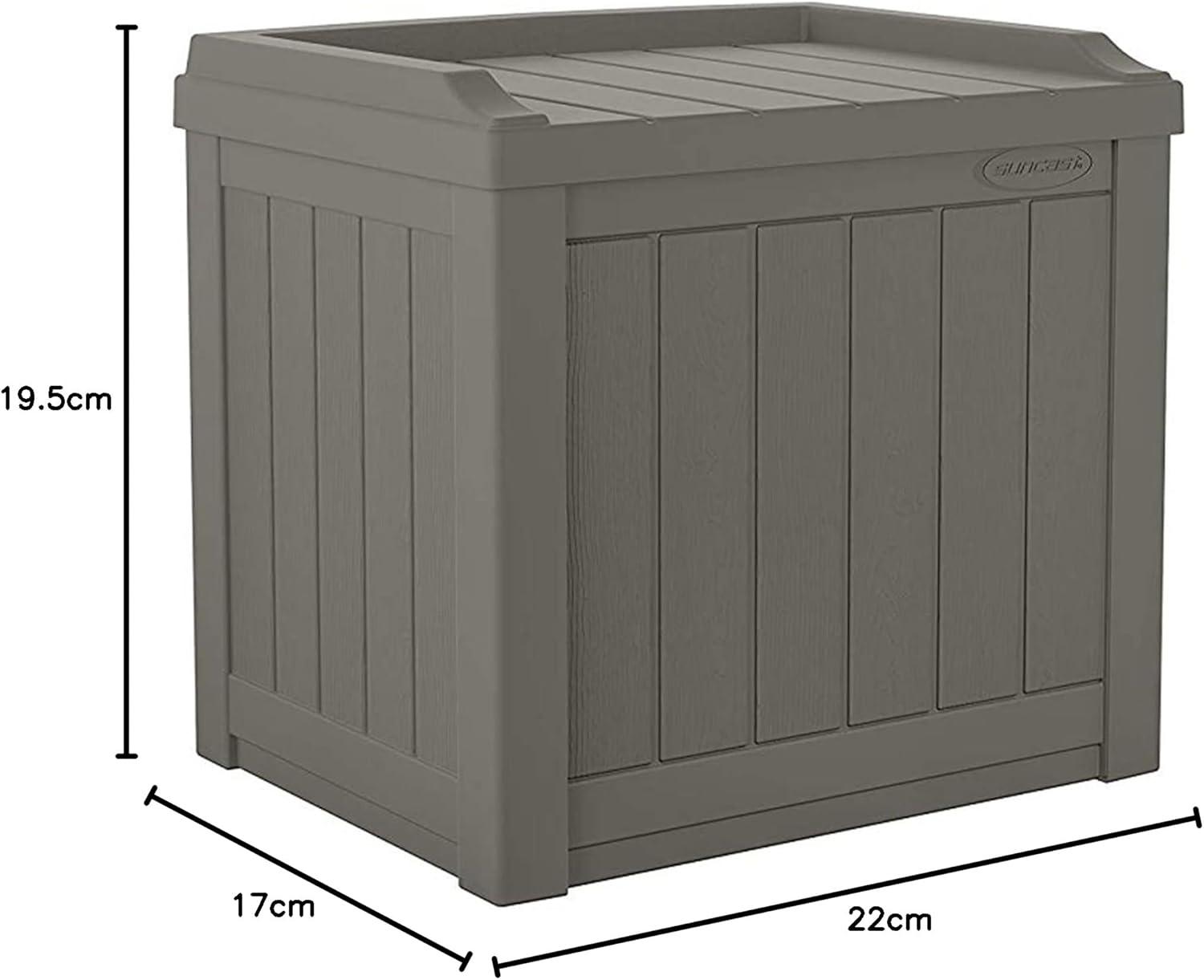 Suncast 22'' W 22 Gallons Water Resistant Resin Deck Box in Gray